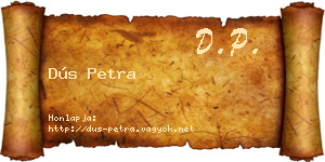 Dús Petra névjegykártya